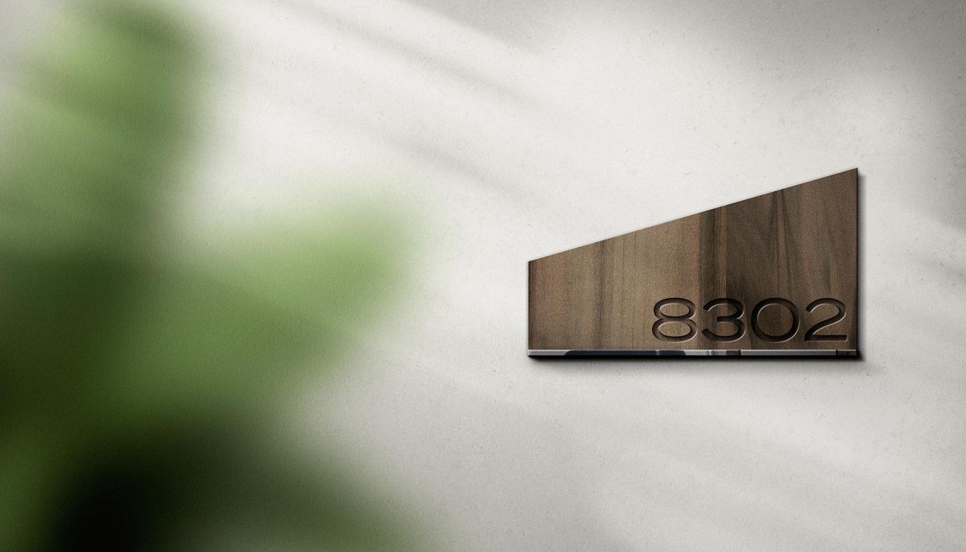 The 8302 address plaque