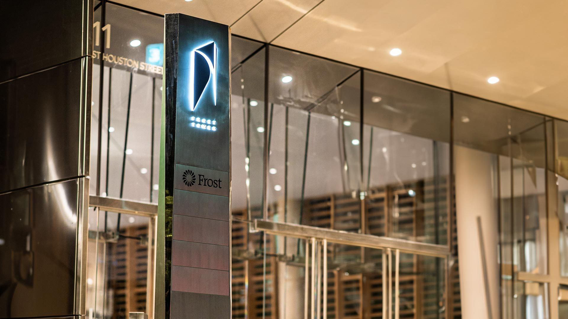 The illuminated directory inside