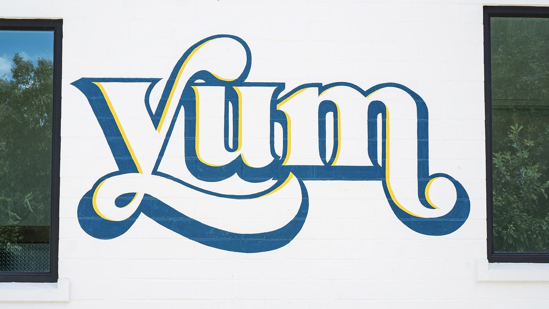 The YUM mural inside the hall