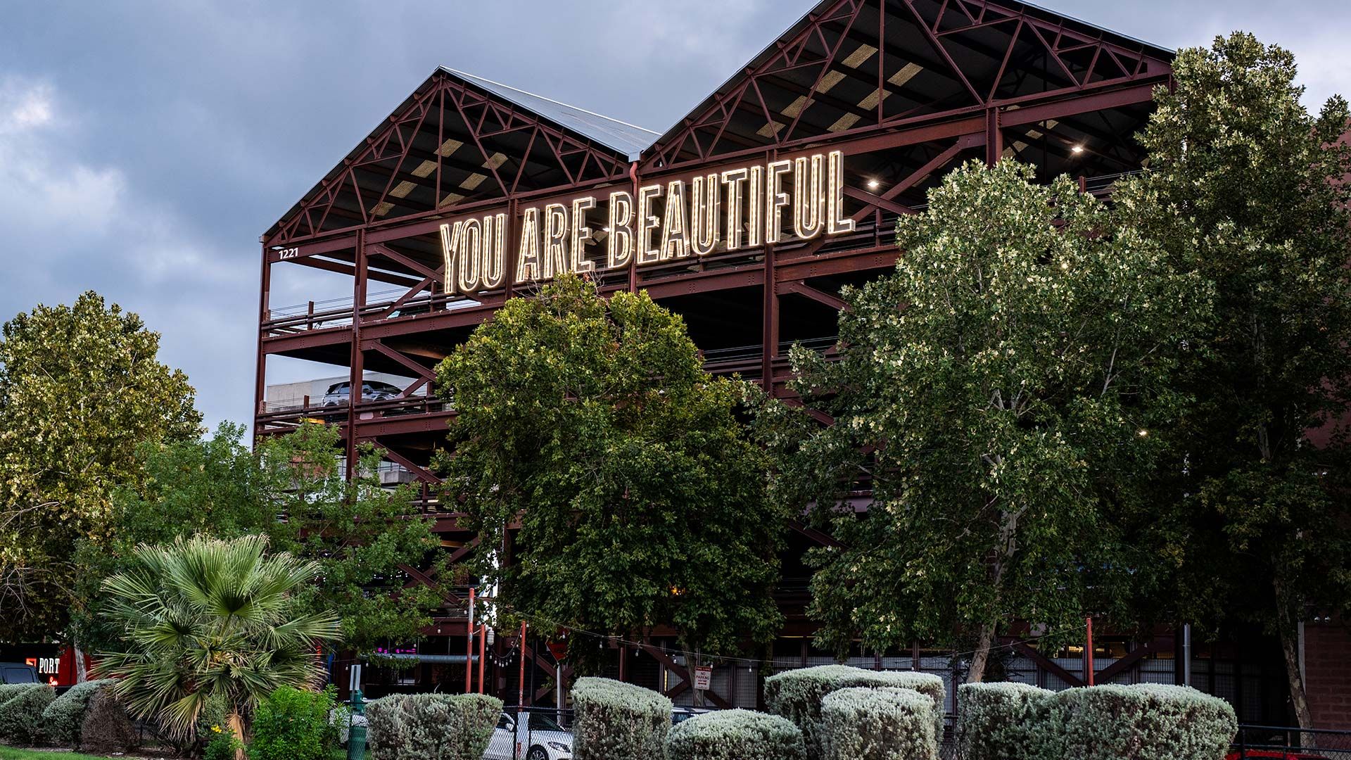 You Are Beautiful in daylight, over the street